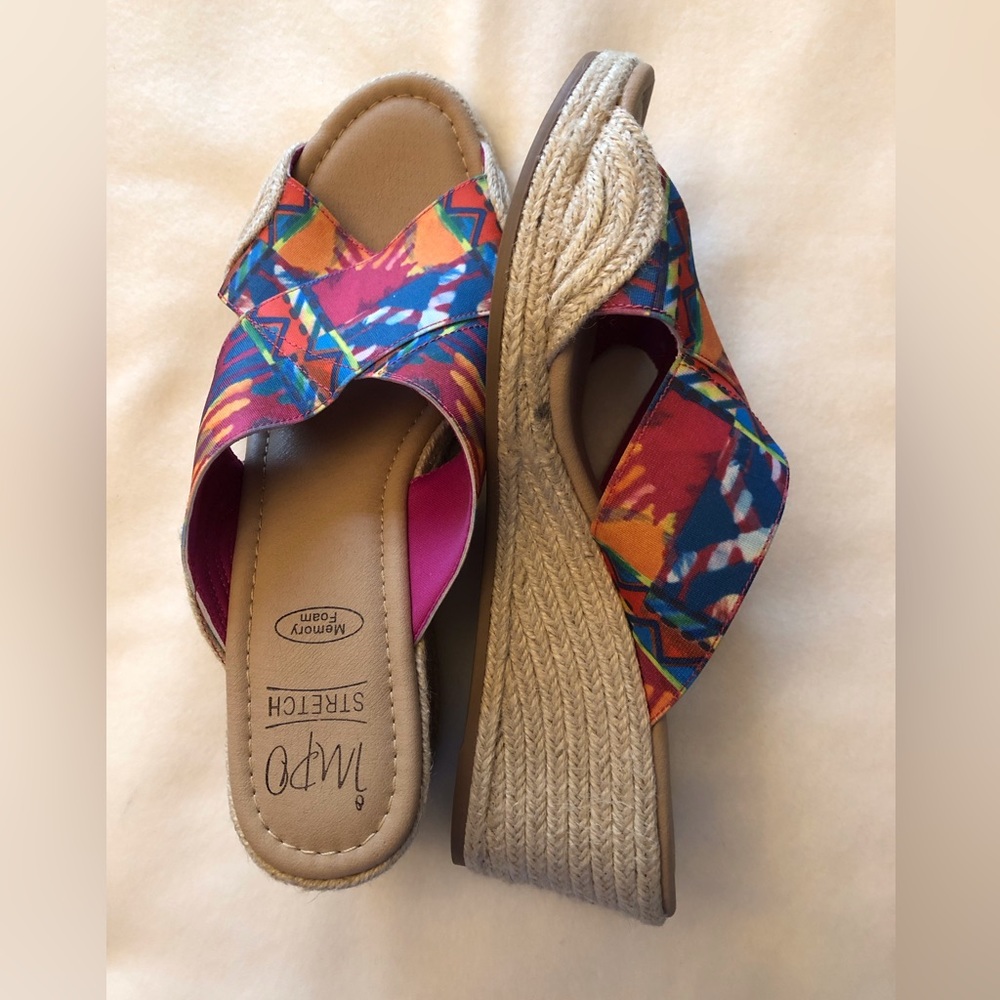 Wedge slide sandals by IMPO
